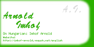 arnold imhof business card